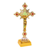 Maxbell Jesus Cross Lamp Statue Prayer Nightlight 3D Crucifix Night Light for Chapel Aureate