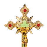 Maxbell Jesus Cross Lamp Statue Prayer Nightlight 3D Crucifix Night Light for Chapel Aureate