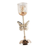 Maxbell Metal Candlestick Prayer Votive Candle Taper Candle Tea Light Candle Holders 11cmx11cmx35cm