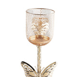 Maxbell Metal Candlestick Prayer Votive Candle Taper Candle Tea Light Candle Holders 11cmx11cmx35cm