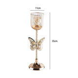 Maxbell Metal Candlestick Prayer Votive Candle Taper Candle Tea Light Candle Holders 11cmx11cmx35cm
