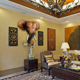 Maxbell Wall Elephant Sculpture Wall Hanging for Living Room Background Housewarming 12inch