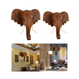 Maxbell Elephant Head Wall Decoration Durable Hanging for Backdrop Living Room Study 30.5cmx30.5cm