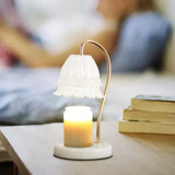 Maxbell Candle Warmer Lamp for Jar Candle Adjustable No Flame Wax Melting Heater White