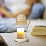 Maxbell Candle Warmer Lamp for Jar Candle Adjustable No Flame Wax Melting Heater Light Brown