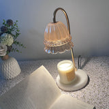 Maxbell Candle Warmer Lamp for Jar Candle Adjustable No Flame Wax Melting Heater Light Brown