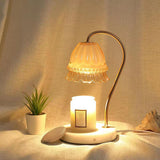 Maxbell Candle Warmer Lamp for Jar Candle Adjustable No Flame Wax Melting Heater Light Brown