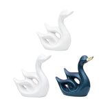 Maxbell Swan Figurines Animal Sculpture Modern for Table Centerpiece Bookshelf Decor White A