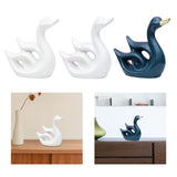 Maxbell Swan Figurines Animal Sculpture Modern for Table Centerpiece Bookshelf Decor White A