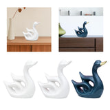 Maxbell Swan Figurines Animal Sculpture Modern for Table Centerpiece Bookshelf Decor White A