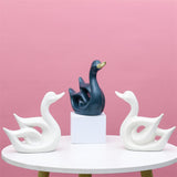 Maxbell Swan Figurines Animal Sculpture Modern for Table Centerpiece Bookshelf Decor White A