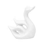 Maxbell Swan Figurines Animal Sculpture Modern for Table Centerpiece Bookshelf Decor White A