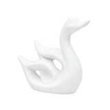 Maxbell Swan Figurines Animal Sculpture Modern for Table Centerpiece Bookshelf Decor White A
