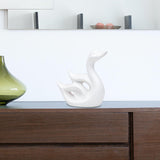 Maxbell Swan Figurines Animal Sculpture Modern for Table Centerpiece Bookshelf Decor White B