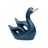 Maxbell Swan Figurines Animal Sculpture Modern for Table Centerpiece Bookshelf Decor Dark Green