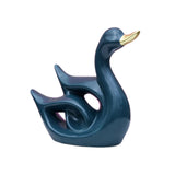 Maxbell Swan Figurines Animal Sculpture Modern for Table Centerpiece Bookshelf Decor Dark Green