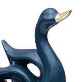 Maxbell Swan Figurines Animal Sculpture Modern for Table Centerpiece Bookshelf Decor Dark Green
