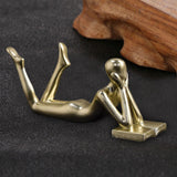 Maxbell Human Figurine Decor Resin Thinker Statue for Living Room Shelf Coffee Table style B
