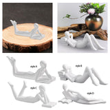 Maxbell Abstract Thinker Statue Resin Figurine Abstract Sculpture for Shelf Desk Bar Style A 18x7x7.5cm
