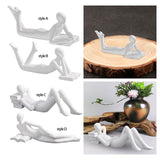 Maxbell Abstract Thinker Statue Resin Figurine Abstract Sculpture for Shelf Desk Bar Style A 18x7x7.5cm