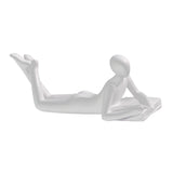 Maxbell Abstract Thinker Statue Resin Figurine Abstract Sculpture for Shelf Desk Bar Style A 18x7x7.5cm