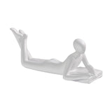 Maxbell Abstract Thinker Statue Resin Figurine Abstract Sculpture for Shelf Desk Bar Style A 18x7x7.5cm