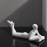 Maxbell Abstract Thinker Statue Resin Figurine Abstract Sculpture for Shelf Desk Bar Style A 18x7x7.5cm