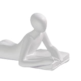 Maxbell Abstract Thinker Statue Resin Figurine Abstract Sculpture for Shelf Desk Bar Style A 18x7x7.5cm