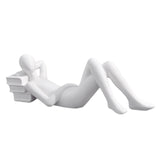 Maxbell Abstract Thinker Statue Resin Figurine Abstract Sculpture for Shelf Desk Bar Style C 18x7x6cm