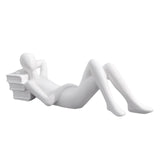 Maxbell Abstract Thinker Statue Resin Figurine Abstract Sculpture for Shelf Desk Bar Style C 18x7x6cm