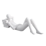 Maxbell Abstract Thinker Statue Resin Figurine Abstract Sculpture for Shelf Desk Bar Style C 18x7x6cm