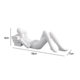 Maxbell Abstract Thinker Statue Resin Figurine Abstract Sculpture for Shelf Desk Bar Style C 18x7x6cm