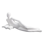 Maxbell Abstract Thinker Statue Resin Figurine Abstract Sculpture for Shelf Desk Bar Style D 17.5x7.5x8cm