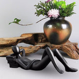 Maxbell Resin Thinker Statue Abstract Figurine Thinker Sculpture for Living Room Style C 18x7x6cm