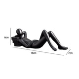 Maxbell Resin Thinker Statue Abstract Figurine Thinker Sculpture for Living Room Style C 18x7x6cm