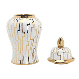 Maxbell Ginger Jar European Style Porcelain Storage Jar for Party Bedroom Collection