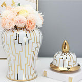 Maxbell Ginger Jar European Style Porcelain Storage Jar for Party Bedroom Collection