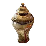 Maxbell Ceramic Flower Vases Storage Box Ginger Jar Vase for Centerpiece Arrangement S