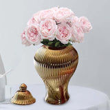 Maxbell Ceramic Flower Vases Storage Box Ginger Jar Vase for Centerpiece Arrangement S