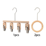 Maxbell Wooden Scarf Ring Holder Skirts Belt Tie Closet Organiser Hangers Space Saver Matte