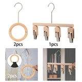 Maxbell Wooden Scarf Ring Holder Skirts Belt Tie Closet Organiser Hangers Space Saver Matte