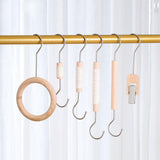 Maxbell Wooden Scarf Ring Holder Skirts Belt Tie Closet Organiser Hangers Space Saver Matte