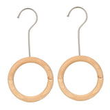 Maxbell Wooden Scarf Ring Holder Skirts Belt Tie Closet Organiser Hangers Space Saver Matte