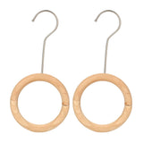 Maxbell Wooden Scarf Ring Holder Skirts Belt Tie Closet Organiser Hangers Space Saver Matte