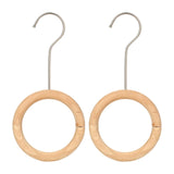 Maxbell Wooden Scarf Ring Holder Skirts Belt Tie Closet Organiser Hangers Space Saver Matte