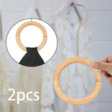 Maxbell Wooden Scarf Ring Holder Skirts Belt Tie Closet Organiser Hangers Space Saver Matte