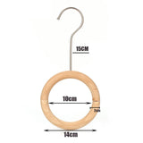 Maxbell Wooden Scarf Ring Holder Skirts Belt Tie Closet Organiser Hangers Space Saver Matte