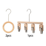 Maxbell Wooden Scarf Ring Holder Skirts Belt Tie Closet Organiser Hangers Space Saver Matte