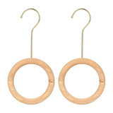 Maxbell Wooden Scarf Ring Holder Skirts Belt Tie Closet Organiser Hangers Space Saver Aureate