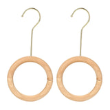 Maxbell Wooden Scarf Ring Holder Skirts Belt Tie Closet Organiser Hangers Space Saver Aureate